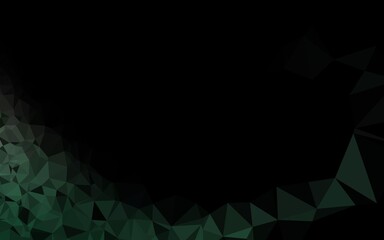 Dark Green vector shining triangular background. An elegant bright illustration with gradient. Brand new design for your business.