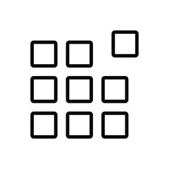 Black line icon for pixel