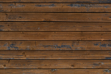 Wooden background, texture. Old wooden planks. The wall is made of wooden panels. Vintage background. Free space