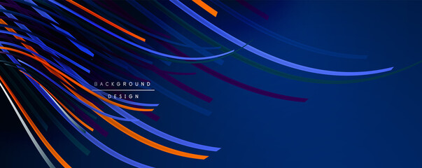 Abstract colorful lines vector background. Internet, big data and technology connections concept, abstract template