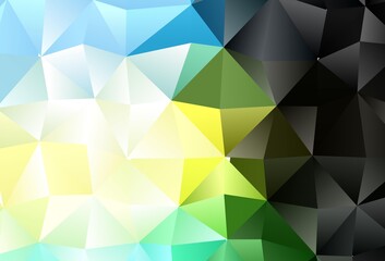 Obraz premium Dark Green, Yellow vector polygon abstract layout.
