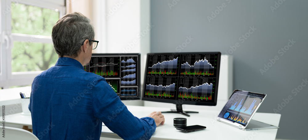 Aufkleber stock market analyst and trader