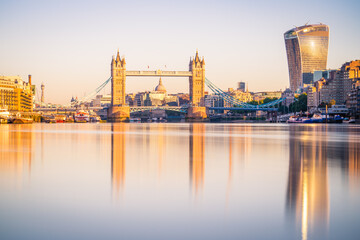 Tower Bridge in morning light. England