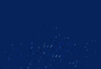 Light blue vector backdrop with gender signs.