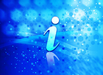 Info icon abstract light cyan blue hexagon pattern background