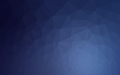 Dark BLUE vector shining triangular background. Glitter abstract illustration with an elegant design. The best triangular design for your business.