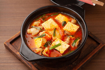 豚キムチとうふ鍋