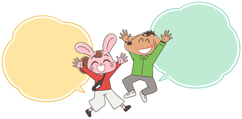 動物のキャラクター 男女