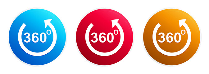 360 degrees rotate arrow icon premium trendy round button set