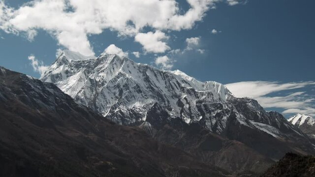Panorama of Himalayas mountains. Nepal,