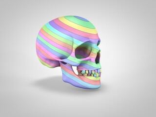 Skull 3D, illustration, art, rendering 