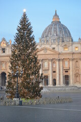 Obraz premium Presepe San Pietro Roma Vaticano Albero Natale 2020