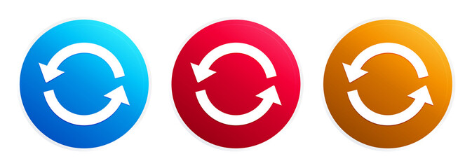 Update icon premium trendy round button set