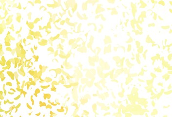 Light Yellow, Orange vector pattern with chaotic shapes.