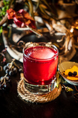 winter cocktail in the bar