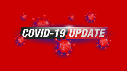 Cocid-19 Update, Corona Virus beschriftet