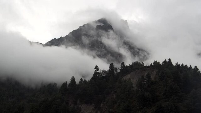 Panorama of Himalayas mountains. Nepal,