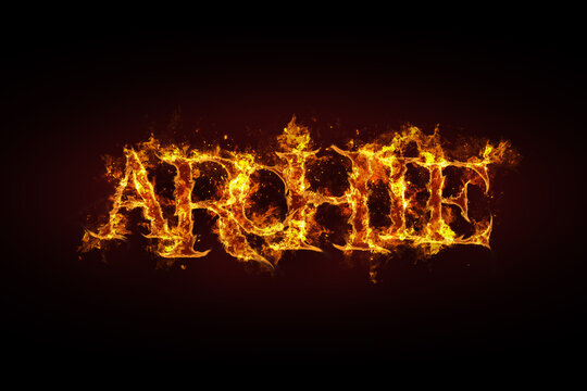 Archie name made of fire and flames