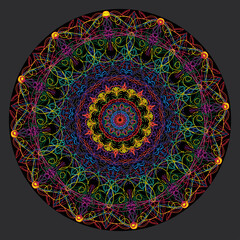 Colorful mandala design . With differend shades of colorful colors.