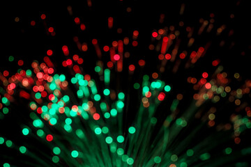 Fibre optic broadband technology concept blurred bokeh background