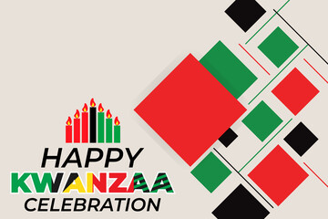 Fototapeta na wymiar Happy Kwanzaa Celebration. Is an annual celebration of African-American culture which is held from December 26 to January 1. African American cultures festival. 