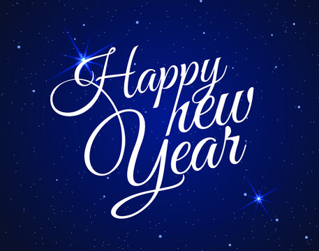 High Quality Happy New Year on Gradient Background . Isolated Vector Elements
