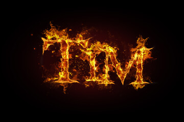 Fototapeta na wymiar Tim name made of fire and flames