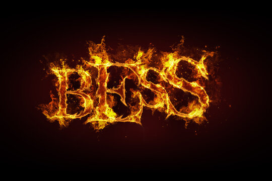 Bess name made of fire and flames