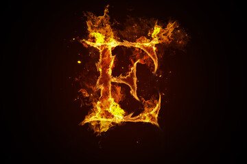 Fire letter E