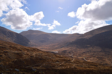 Fototapeta na wymiar Trail in the hills in the Outer Hebrides of Scotland