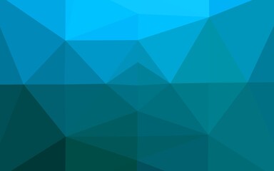 Light BLUE vector polygonal background. Shining illustration, which consist of triangles. Completely new design for your business.
