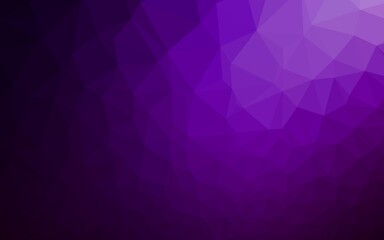 Dark Purple vector shining triangular template. A vague abstract illustration with gradient. New texture for your design.