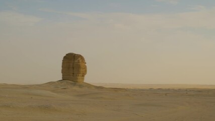 Judah rock (Devil's Thumb) outcrop geological landmark near Riyadh, Saudi Arabia