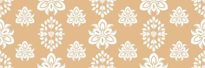 Decorative ornament damask pattern Textile wallpaper classic decor