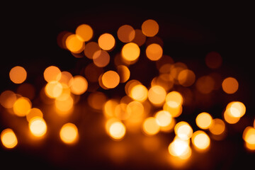 Festive sparkling lights and bokeh by night christmas
 - obrazy, fototapety, plakaty