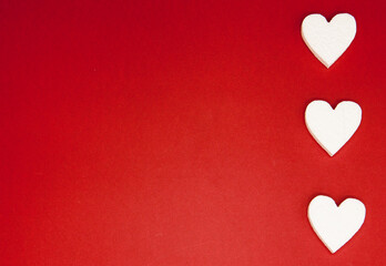 Valentine's day red background for congratulations. Background with place for text.