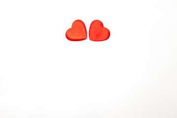 Valentine's day white background for congratulations. Background with place for text.