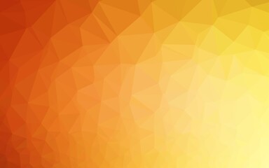Light Yellow, Orange vector abstract polygonal cover. Shining colored illustration in a Brand new style. Triangular pattern for your business design.