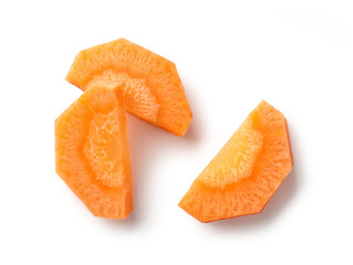fresh raw peeled carrot slices