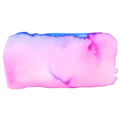 Abstract watercolor banner, border or frames hand paint isolated on white background.