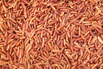Red rice background or texture