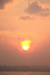 sunset over the mountains