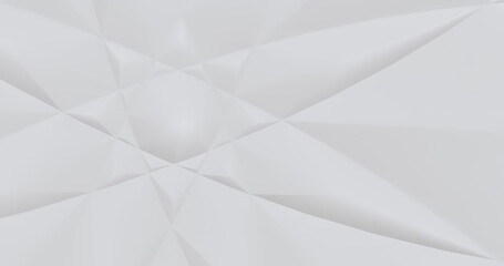 Abstract geometric background, 8 pointed star. Template for presentations. Simple monochrome design, white, gray colors. 3D render.