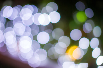 Colored glare from Christmas bulbs