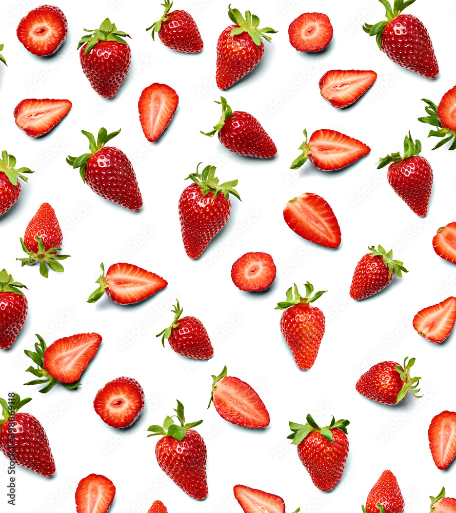 Wall mural srtawberry red fruit fresh berry food ripe organic juicy sweet freshness