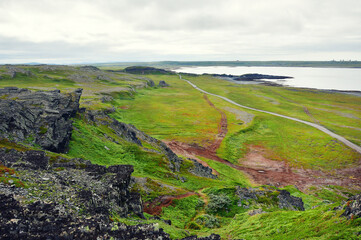 The Northern tip of the island Russian, the shore of the Barents sea