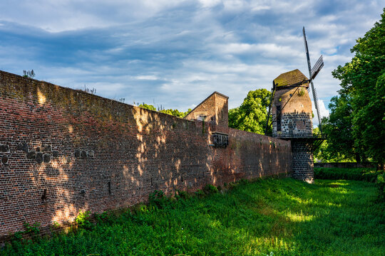 City wall of the old town of Zons, Dormagen Germany.