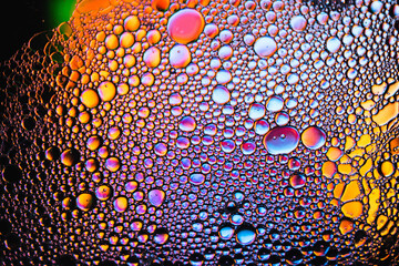 Oil drops in the water