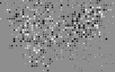 Dark Silver, Gray vector template with circles. Illustration with set of shining colorful abstract circles. Design for posters, banners.