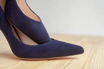 Women's shoes close up. High fashion.